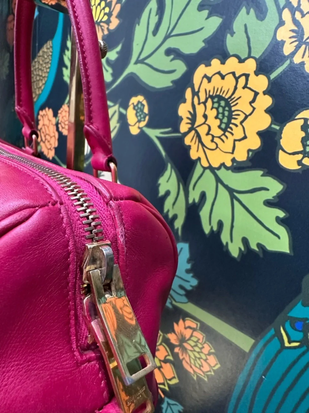 Saint Laurent Baby Duffle Pink Leather Crossbody Bag YSL Mini Boston - Picture 9 of 16